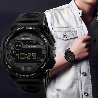 1Pc Men Fashion Electronic Watches /  Waterproof Multi-Functional LED Electronic Watchs /  High Quality Belt Digital Watch / Minimalist Sports  Wristwatches / Wristwatches Wtach Gift