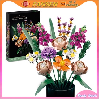 🔥READY STOCK🔥Compatible Flower Bouquet Flowers Building Blocks DIY Toys Valentine's Day Gift Romantic Gifts Construction Flower Decoration 10280