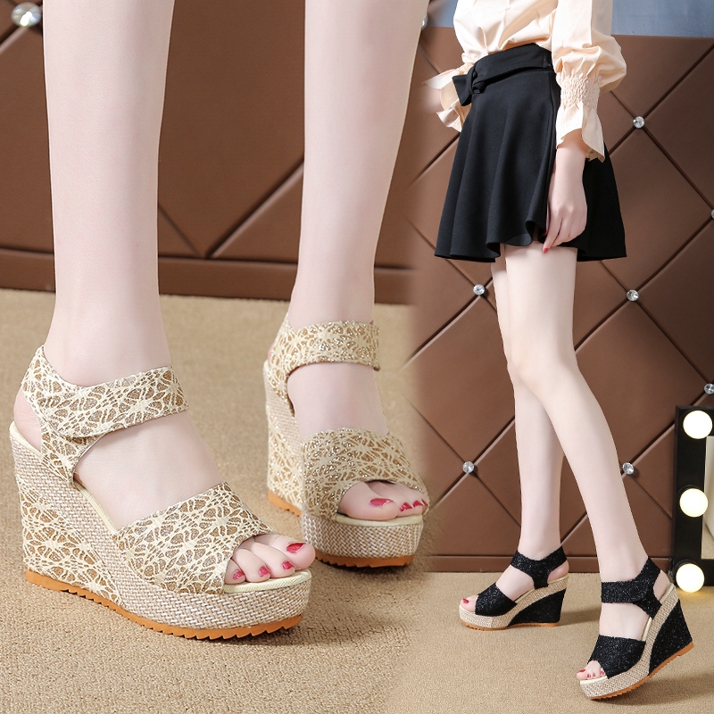 peep toe wedge sandals