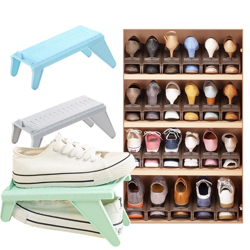 Adjustable Height Shoe Slots Rack Shoes Organizer Space