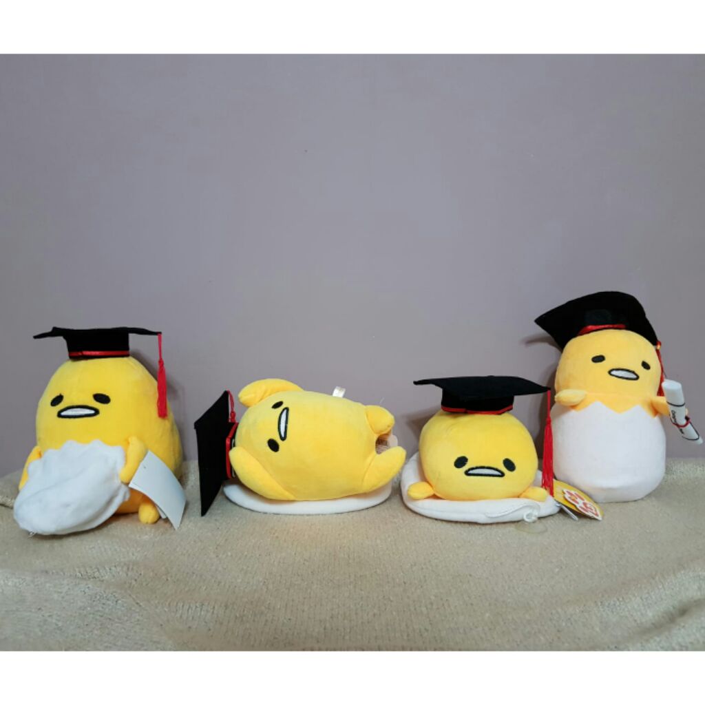 gudetama graduation plush