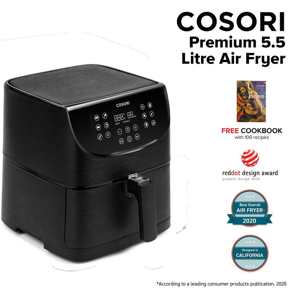 [USA BRAND] Cosori CP158-AF Premium Air Fryer 5.5L, 1700W, LED Digital ...