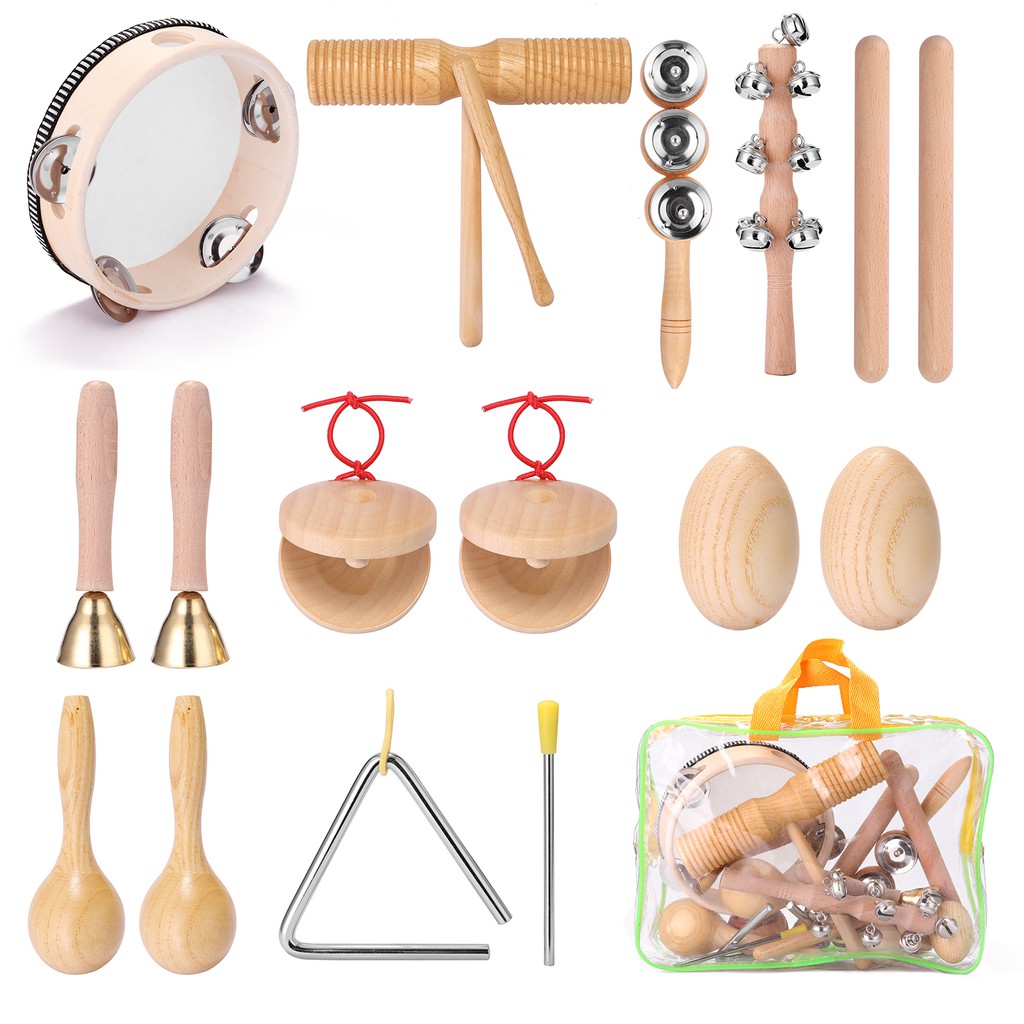 Onwon 5 7 Music Triangle Children Music Enlightenment Musical Steel Beater with Striker Percussion Instrument Set 