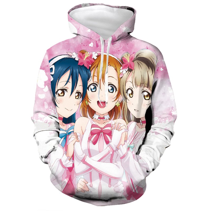 anime lovelive 3d printed hoodie outwear sweatshirt