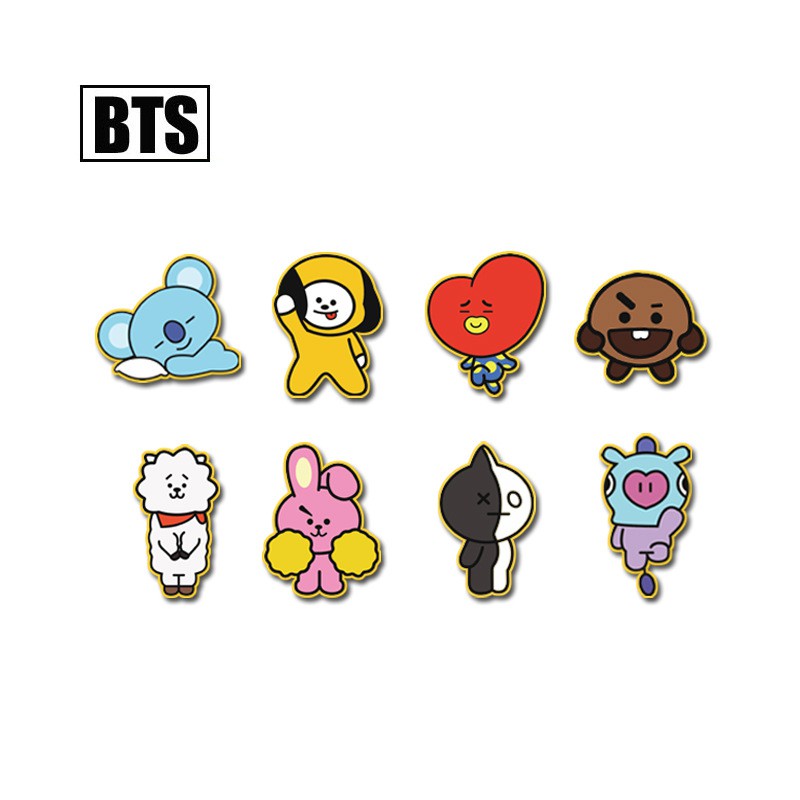  Kpop  BTS  Cell Phone Stickers Metal Cartoon  Stickers 