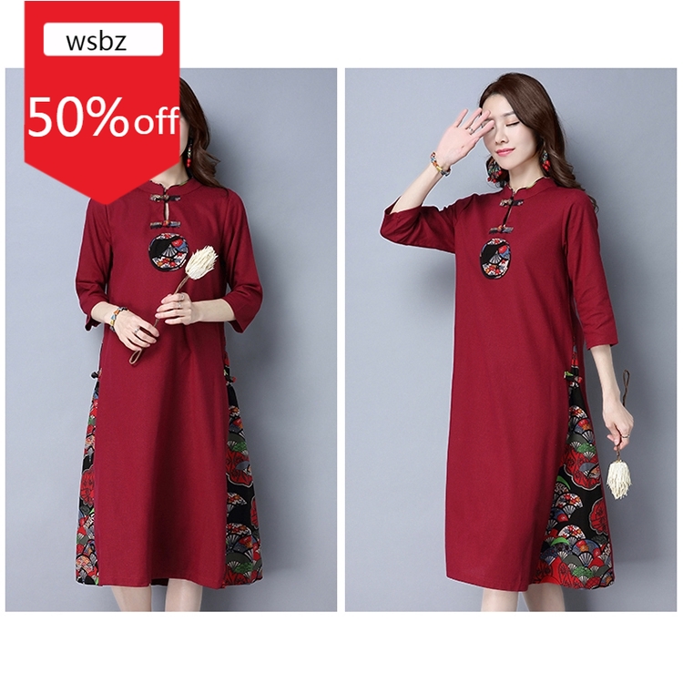 red chinese dress plus size