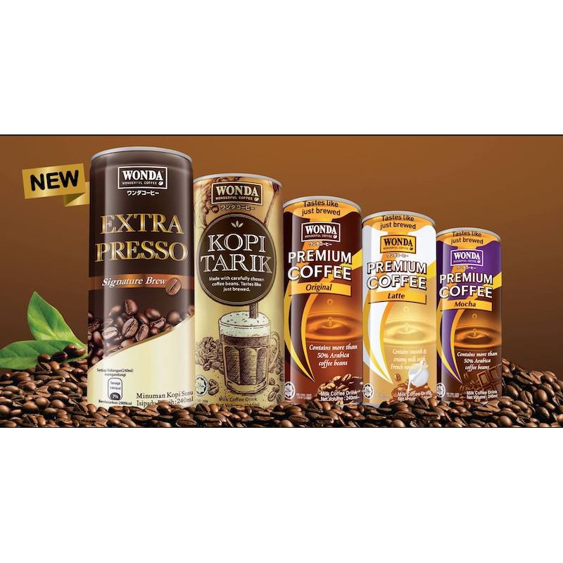 WONDA COFFEE ASSORTED FLAVOUR 240ML 