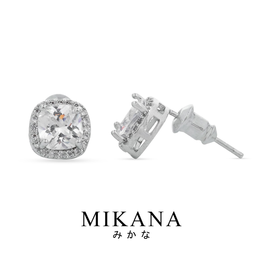 Mikana 14k White Gold Plated Chiharu Stud Earrings Accessories Jewelry For Women earing earings