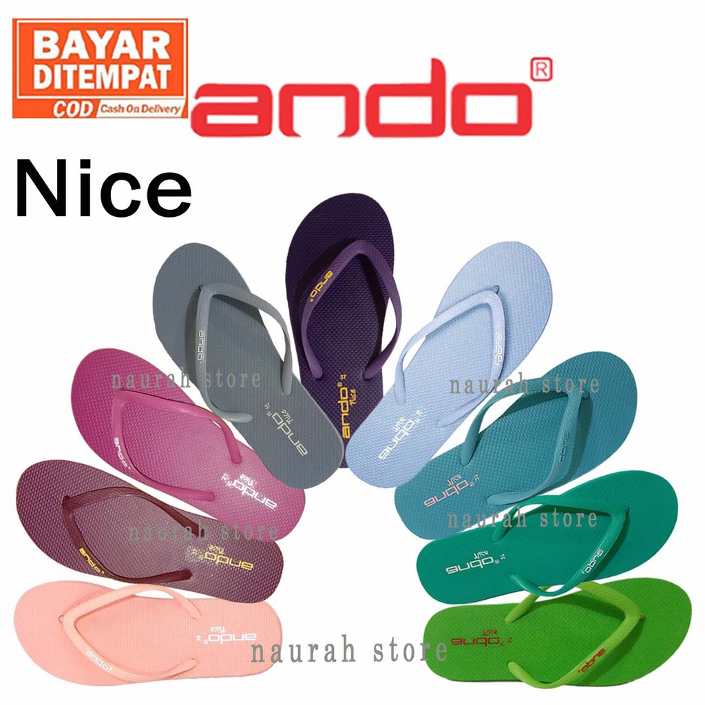  SANDAL  JEPIT WOMEN ANDO  NICE ORIGINAL  FULL RUBBER 