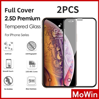 Mowin - 2PCS iPhone Tempered Glass Protective Film Screen Protectors Full screen Full coverage 9HD Hardness Xr SE MAX XS 7 SE2020 11 8 iphone 8plus 7plus Max Pro 🥑MW🥝