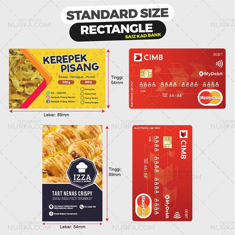 Sticker Saiz Kad Atm Print Cut Sticker Murah Sticker Petak Sticker Produk Shopee Singapore