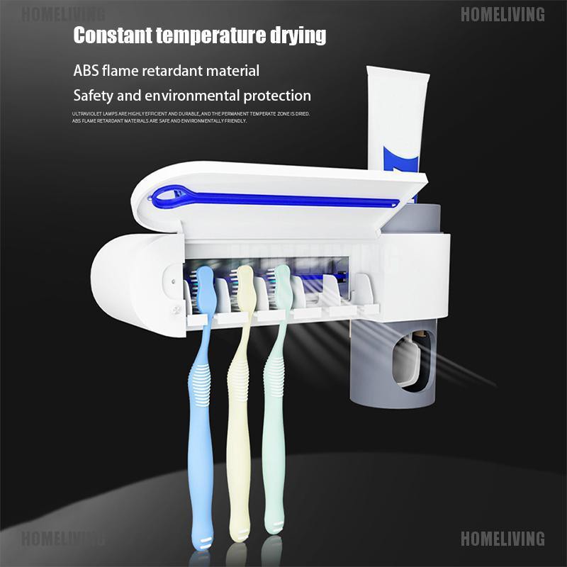 toothbrush sterilizer with toothpaste dispenser