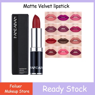 Handaiyan 12 Colors Matte Velvet lipstick waterproof long lasting not fade non-sticky lightweight lip makeup