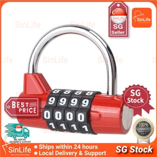 5 Digit Combination Padlock 32mm Length Steel Shackel Lock Heavy Duty Security 