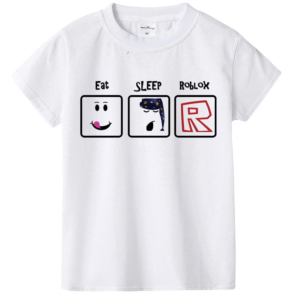 Eat Sleep Game Kids T Shirt ROBLOX Children T-shirt Funny Design Boys ...