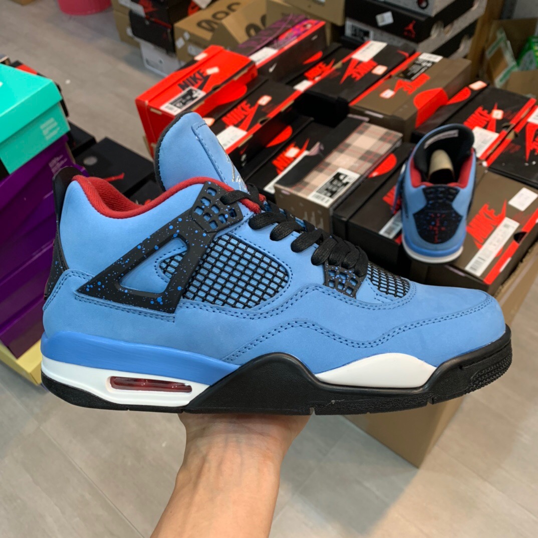 travis scott jordan 4 blue