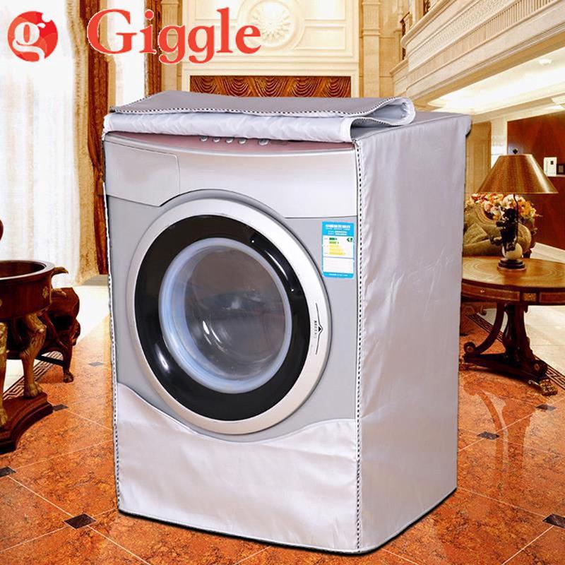 Silver Washing Machine Cover Waterproof Cover Front Load Washer Dryer Protection