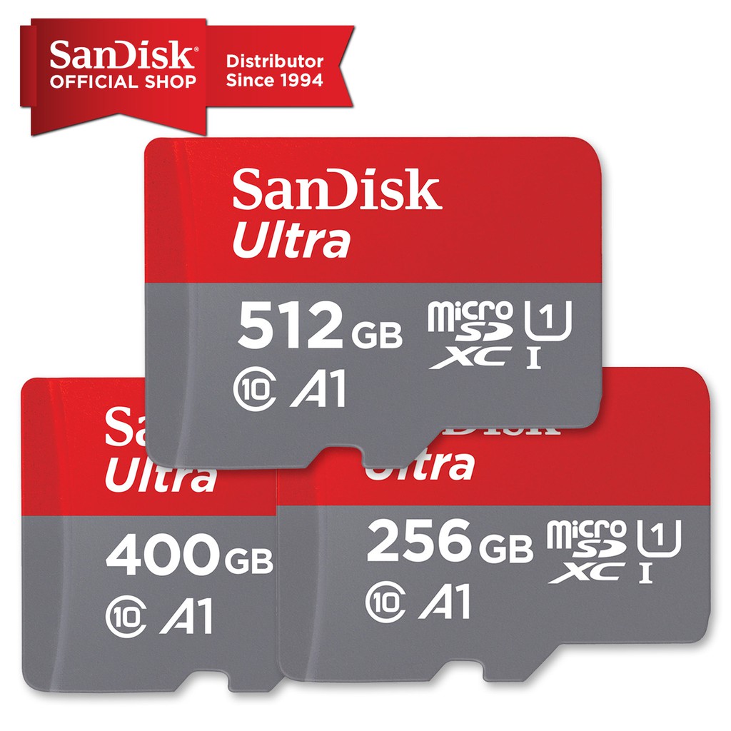 SanDisk Ultra microSDXC UHSI cards 512GB / 400GB / 256GB Shopee