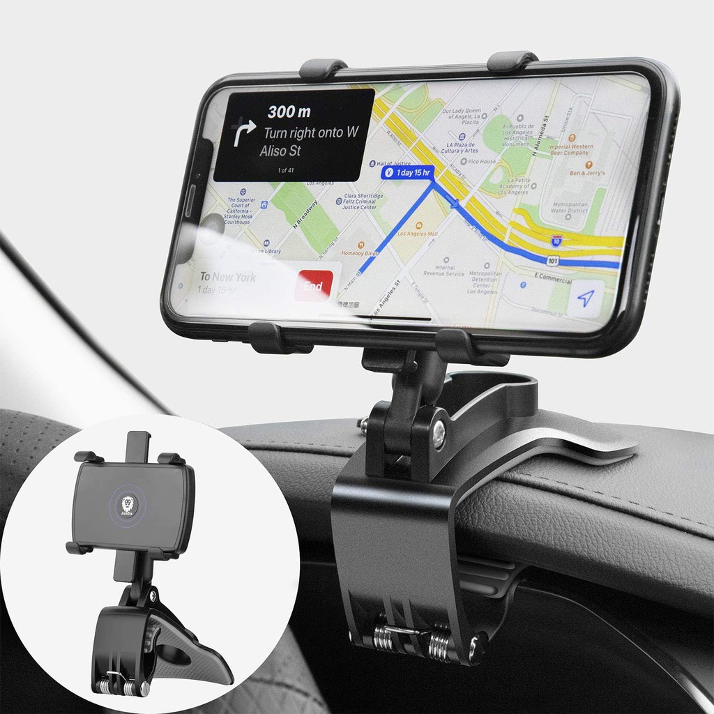 Black CHDFKKD Car Phone Holder Mount Dashboard Clip Mount Car Phone Stand Compatible for 4.7 to 6.7 inch Smartphone 360 Degree Rotation Cell Phone Holder for Car 
