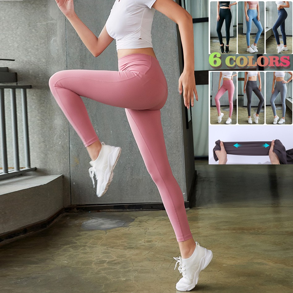 running in yoga pants
