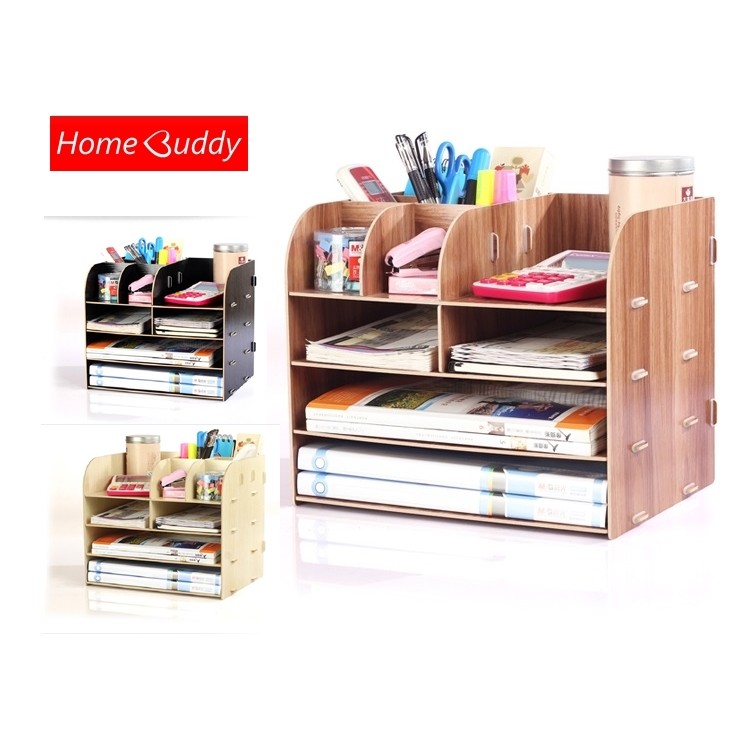 Homebuddy Desktop Organizer Wooden Desktop Organizer Stationery