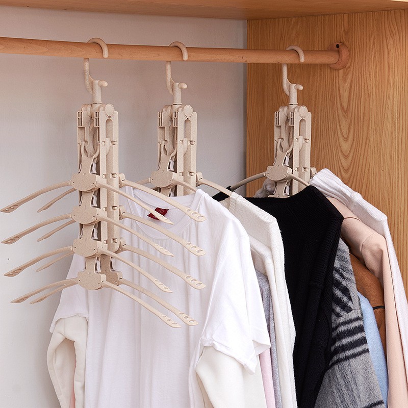 BOSTANTEN Multifunction Fold Magic Clothes Hanger Nine-hole Rotating ...