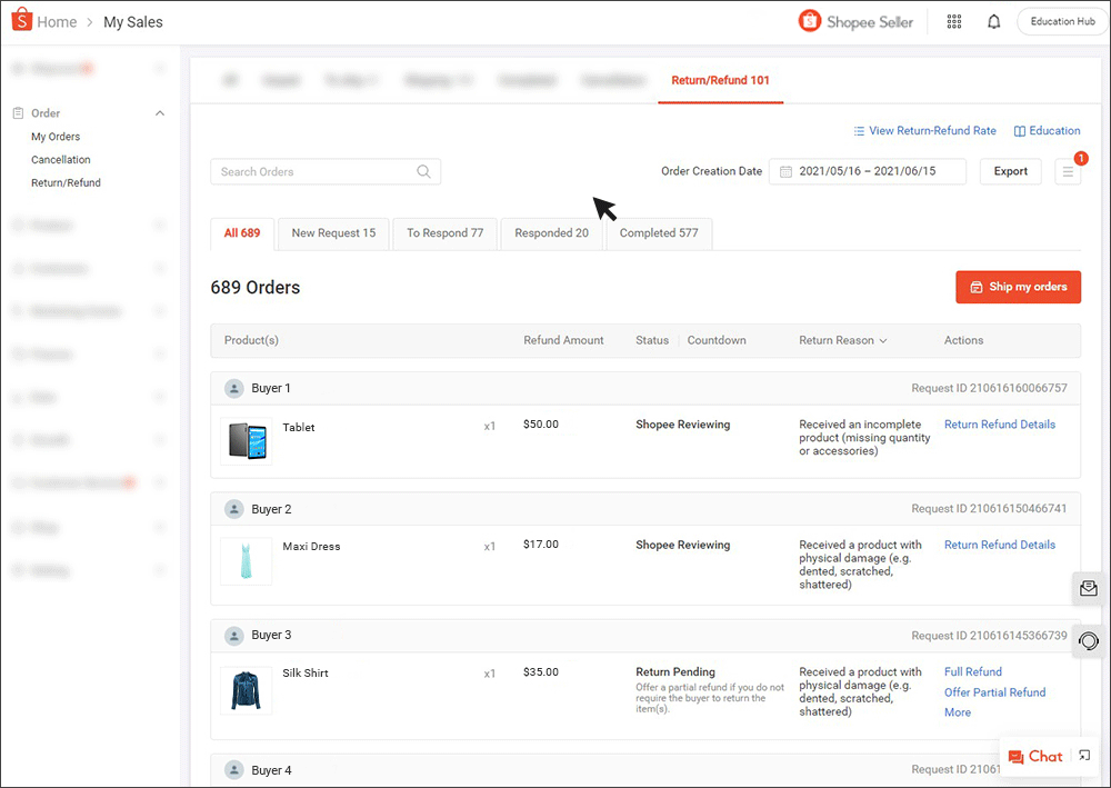 Shopee return/refund process | SG Seller Education [Shopee]