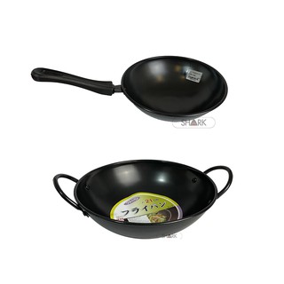 21cm non stick mini frying wok kuali enamel wok