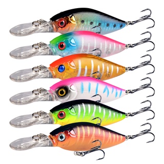 9.4g 10cm Dive Minnow Fishing Lures Bass Crank Bait Rattle Lure Tackle 6# hook 