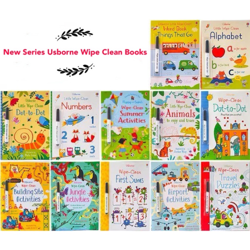 New seriesUsborne Wipe Clean Books Shopee Singapore