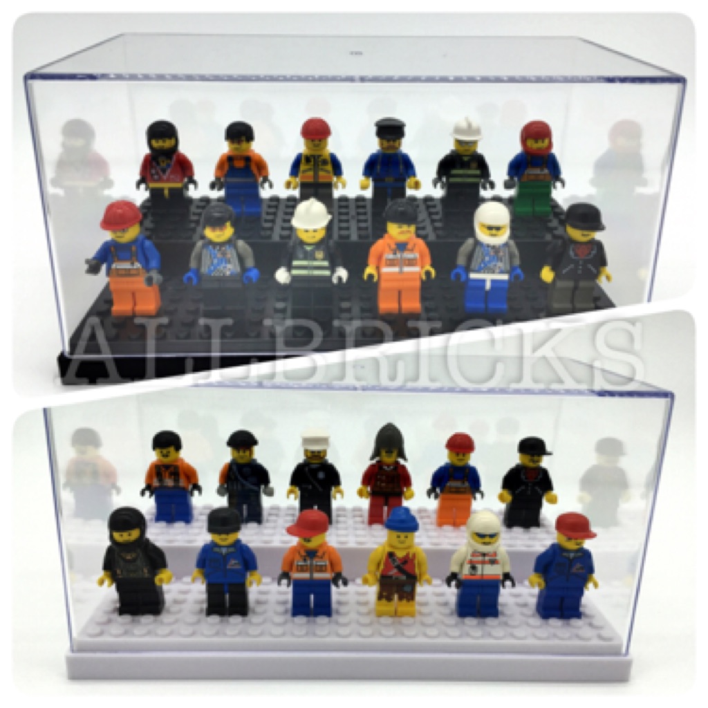 LEGO minifigure 2tier acrylic display case toy storage organization