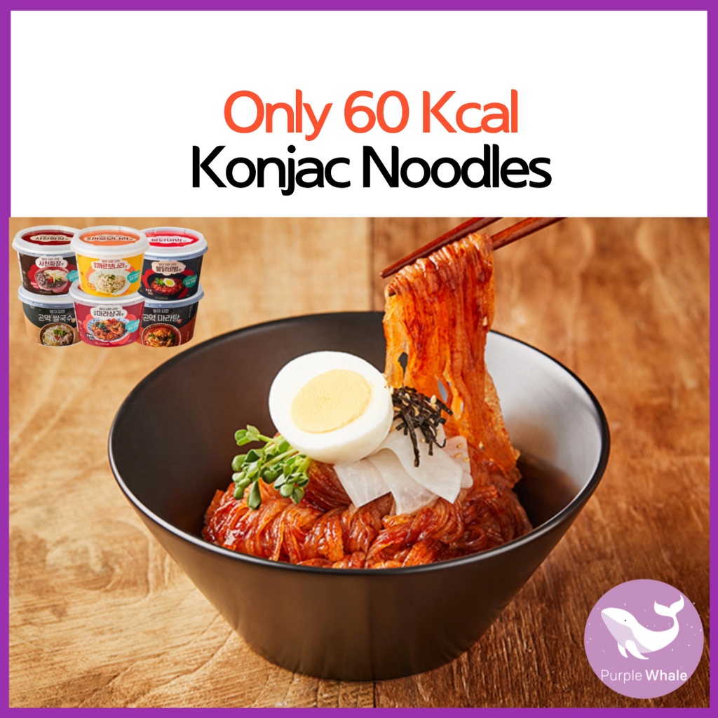 Korean Instant Konjac Noodles Spicy ready to eat Shirataki Instant Cup Noodles 6 Type /Low