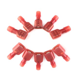 60Pcs 30 Pairs Spade Terminals Female and Male Connector Crimp Insulated Cable Terminal Wire #4