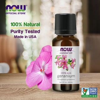 NOW Essential Oils, Geranium Oil, Soothing Aromatherapy Scent, Steam Distilled, 100% Pure, Vegan, (30 ml) #1