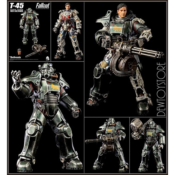 𝗣𝗿𝗲 𝗼𝗿𝗱𝗲𝗿 Threezero 1 6 Scale Action Figure Fallout T 45 Ncr Salvaged Power Armor Shopee Singapore