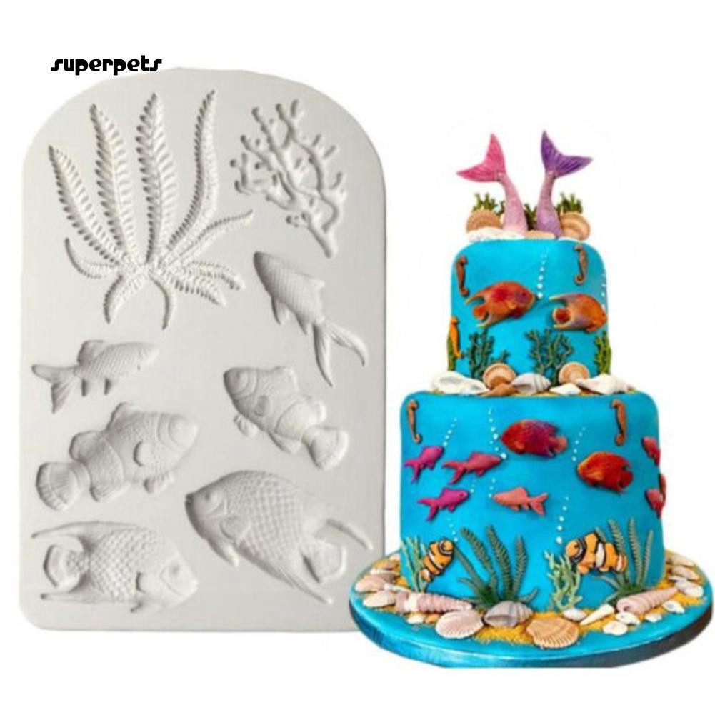 Cute Fish Silicone Mold for Chocolate Fondant Cake Decorating Crafts