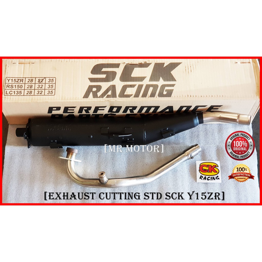 Exhaust 32mm Cutting Std Low Noise Y15 Y15zr Sck Racing 100 Original Shopee Singapore