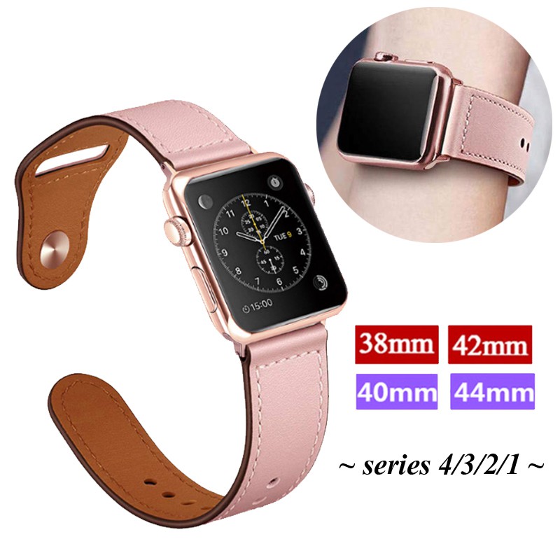 Leather Band For Apple Watch Series 6 Se 44mm 40mm Band 42mm 44mm 40mm 38mm Premium Genuine Leather Straps For Apple Watch Series 5 4 3 2 1 Shopee Singapore