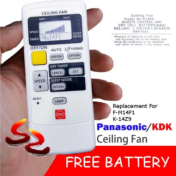 Kdk Ceiling Fan Remote Control K14z9 F M14z9 Spare Part