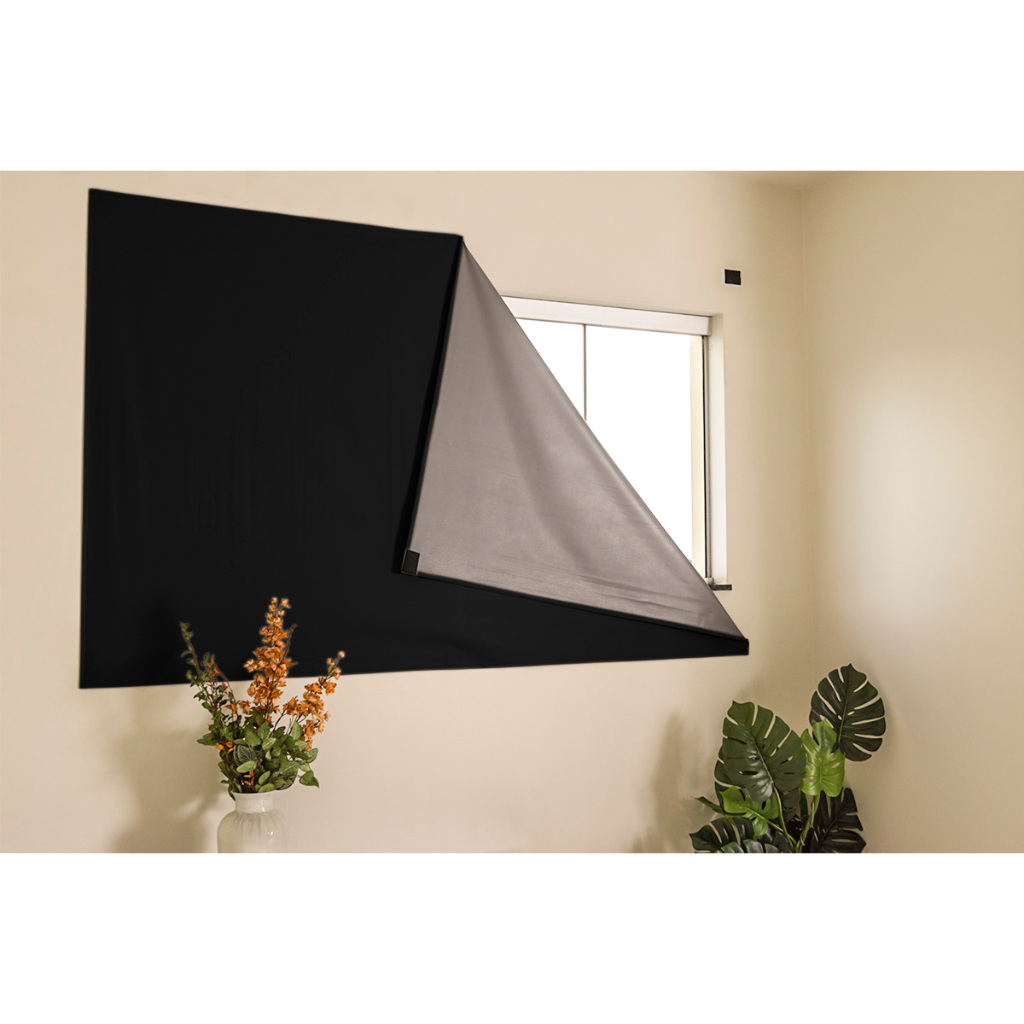 Cortina Painel Blackout com Velcro para Sala Quarto Cozinha Varias Cores