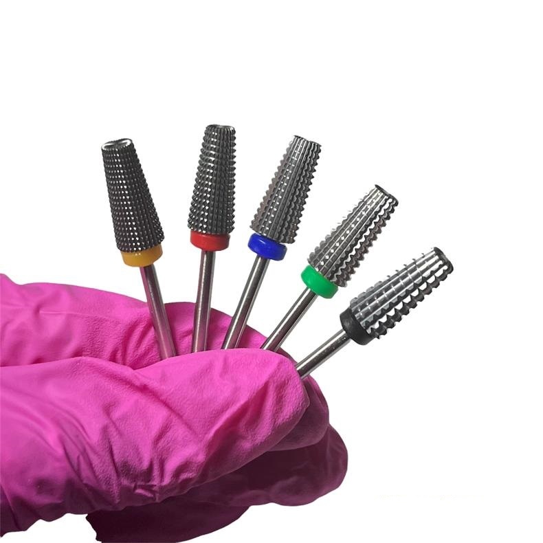 Broca de tungstênio cônica para unhas de gel/fibra/porcelana/alongamento