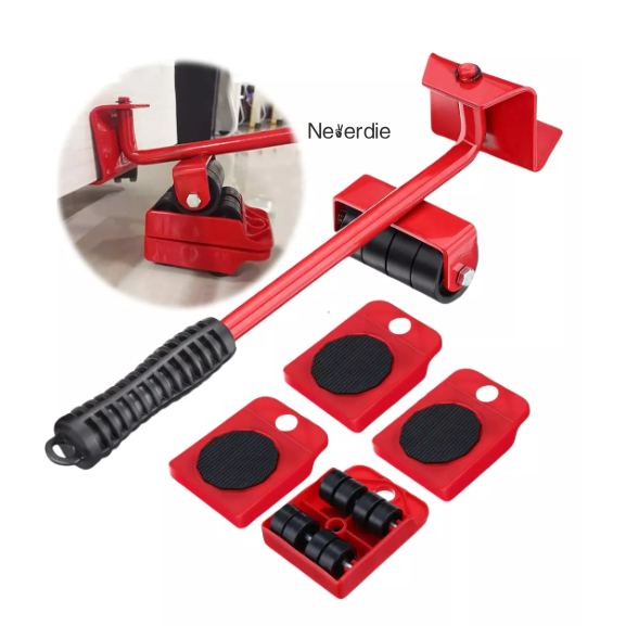 Aparelho Movedor Kit 5 Movedor Rodinhas Para Mudança De Móveis Grandes