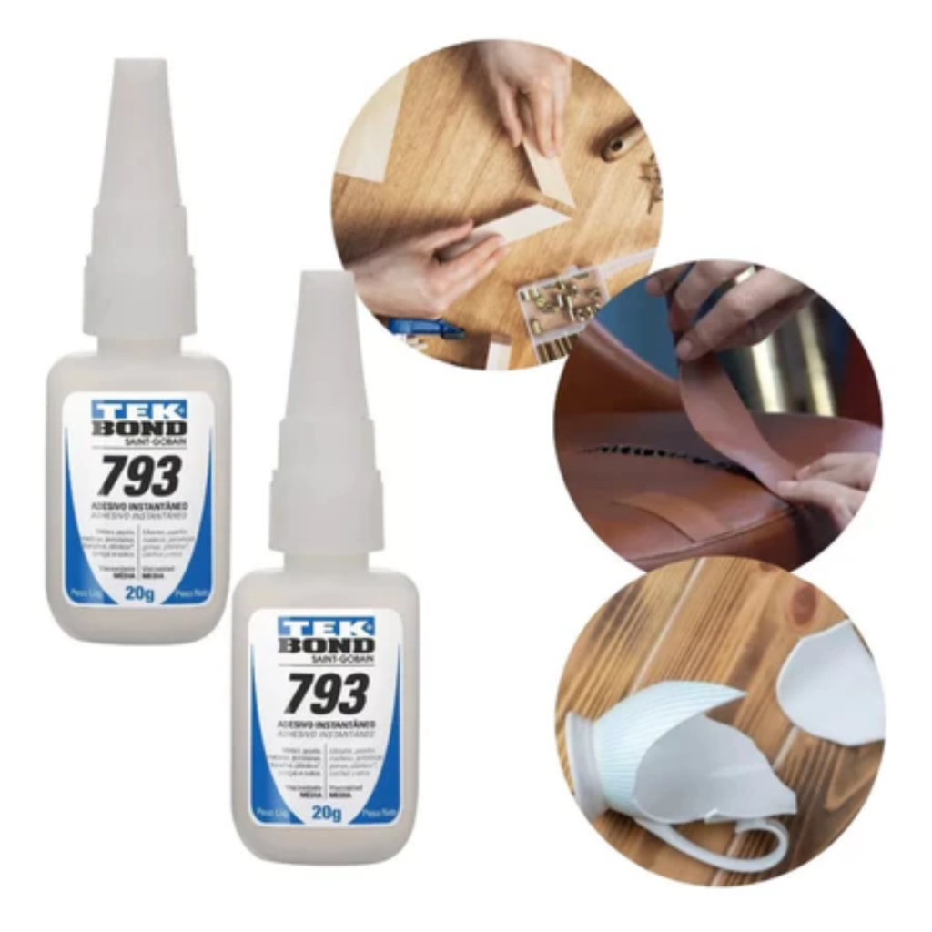Kit 3~5 Cola Tek Bond 20g Cola Instantânea