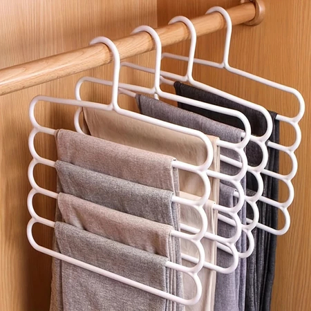 Cabides Com 5 Camadas Organizador De Blusas Vestidos Calças e toalhas Leves Multifuncional