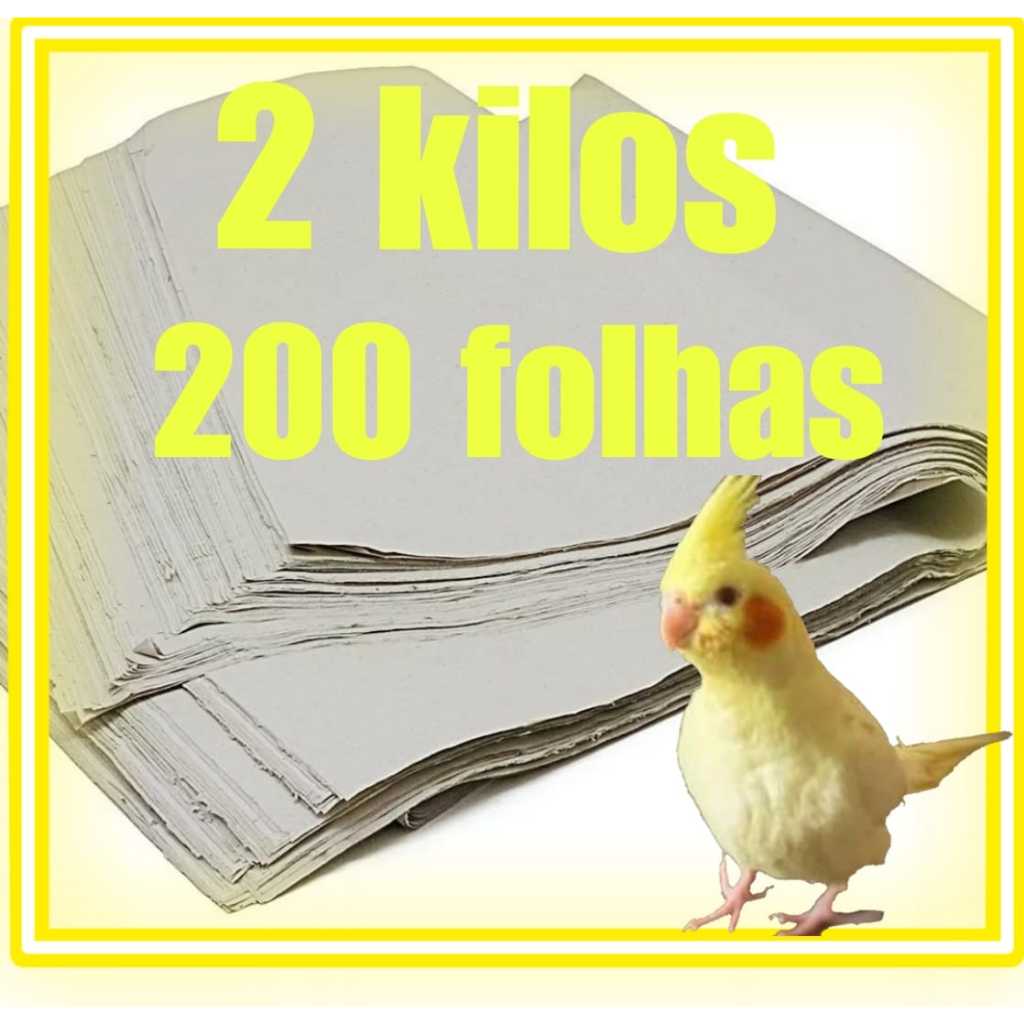 2 Kg de papel biodegradável descartável para forrar fundo de gaiolas  grande 70x50 ENVIO IMEDIATO