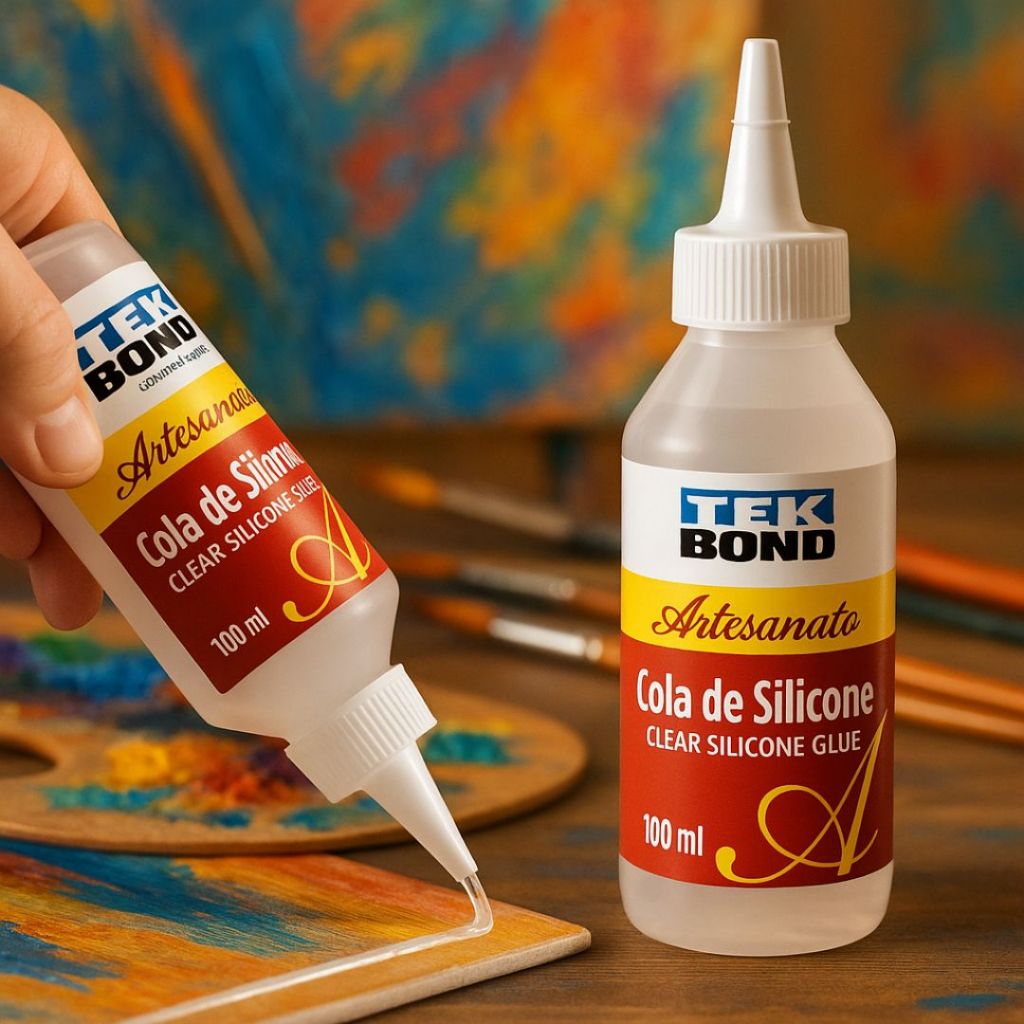 Cola Silicone Líquida 100ml Transparente  – Resistente, Fácil Aplicação, Uso Escolar e Profissional
