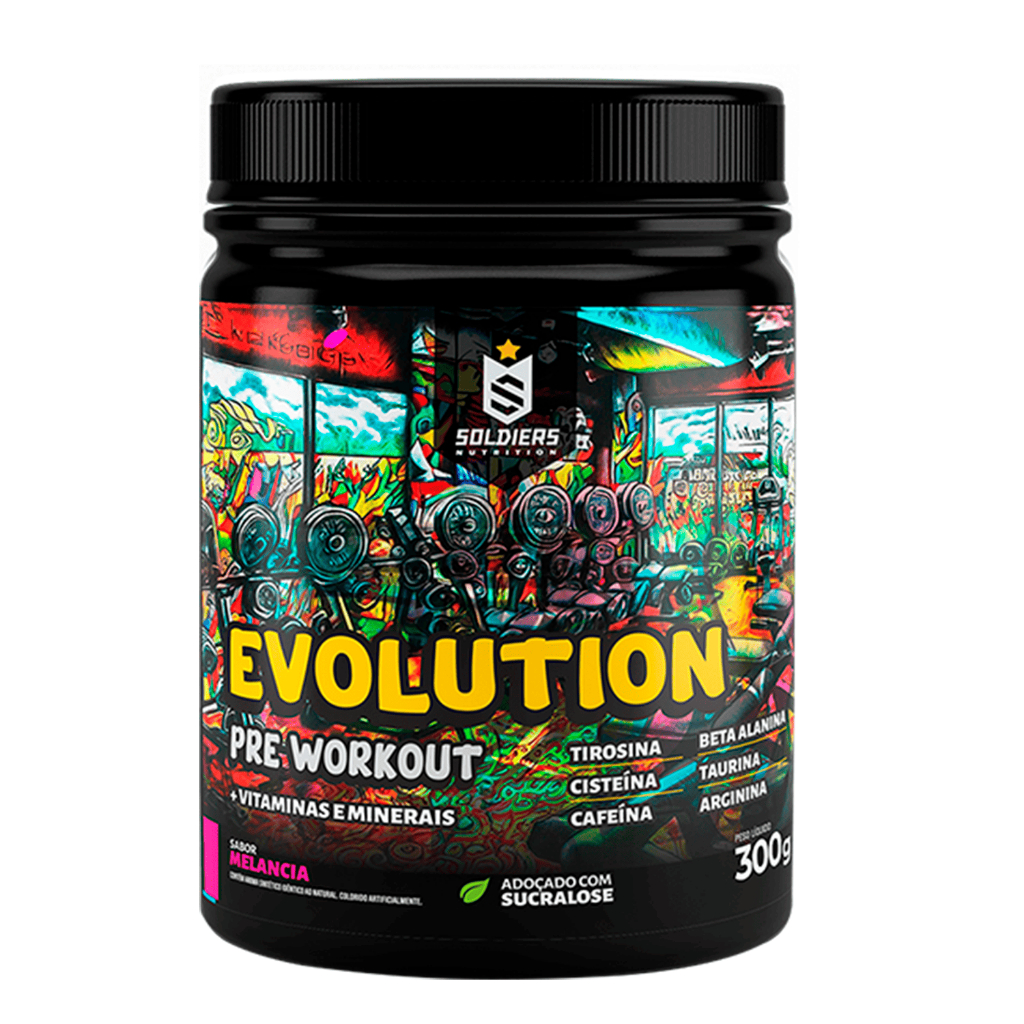 Pré Treino Evolution 300g Soldiers Nutrition Pre Workout Termogênico Energia Foco Resistência Academ