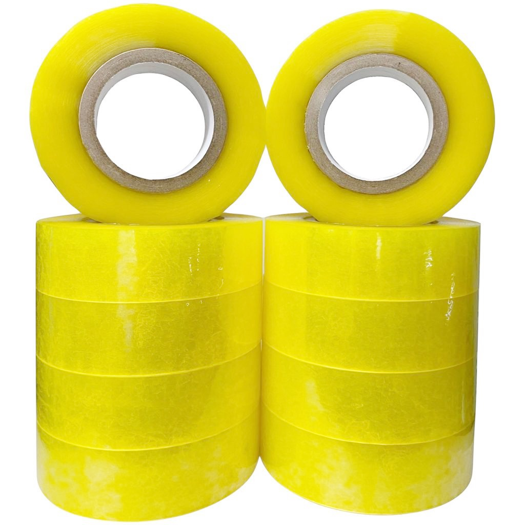 Fita Tipo Durex transparente Kit Com 10 Rolos de 500m Para Embalar Presente Fechar Caixa Resistente