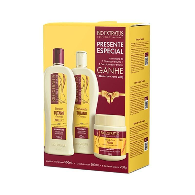Bio Extratus Kit Tutano – Recuperação e Brilho Intenso(Shampoo + Condicionador + Banho de Creme 230g