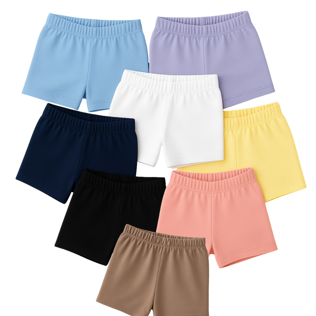 Shorts Curto Cotton Infantil Menina Ideal Para Saias Vestidos Tamanho 1 ao 16